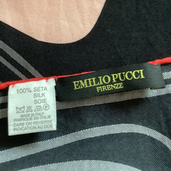 Emilio Pucci Large 100% Silk Square Scarf Abstract Pattern Box Included Gorgeous - Picture 10 of 11